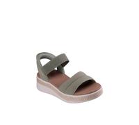 Skechers Women's BOBS SUN RAY Slip-Ins Padded Vamp Quarter Strap Sandal Olive | Size: 7 Skechers Olive 7