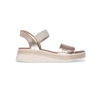 Skechers Women's Slip-On Sneakers Bobs Sun Ray Step Aside Rosegold Duraleather UK 7