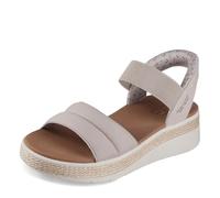 Skechers Women's Bobs Sun Ray Slip-In Trainers, Taupe Textile, 8 UK