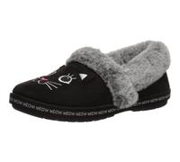 Skechers Women's Bobs Too Cozy Meow Pajamas Slipper, Black, 9 W US