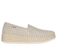 Skechers Women's BOBS Urban Highlites - Pattern Play Slip-On Shoes in Natural, Size 3.5 | Textile, Vegan, Machine Washable