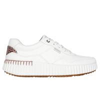 Skechers Women's BOBS Vista - Casual Stroll Sneaker in White, Size 3 | Synthetic/Textile/Metal