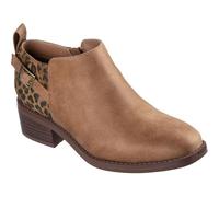 Skechers Women's Bobs Wander LuxeAnkle Boot | Casual ankle bootie with side zip closure, Skechers Memory Foam cushioned comfort insole, Crafted with 100% vegan materials