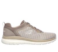 Skechers Women's Bountiful - Quick Path Sneaker in Taupe, Size 4.5 | Textile/Synthetic, Vegan