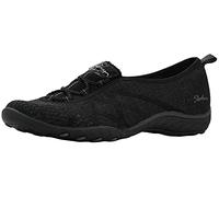 Skechers Women's Breathe-Easy-a Look Sneaker, Black, 9 W