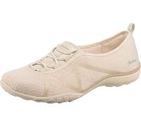 Skechers Women's Breathe-easy - A-look Trainers, Natural Soft Knit Mesh Aqua Trim, 6.5 UK