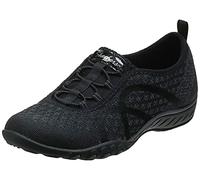 Skechers Women's Breathe Easy Fortune Knit Trainers, Black, 8 UK