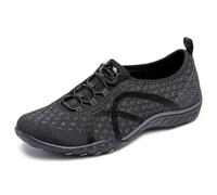Skechers Women's Breathe Easy Fortune Knit Trainers, Black, 8 UK