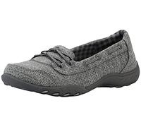 Skechers Women's Breathe Easy-Good Influence Sneaker, Grey, 3 UK