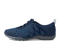 Skechers Women's Breathe Easy-Infi Knity Trainers, Navy Knit, 6.5 UK