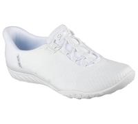 Skechers Womens Breathe Easy - Knitty Waves Hands Free Slip-ins, White, 8