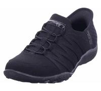 Skechers Women's Slip-In Shoes Breathe-Easy ROLL-with-ME – Black Ripstop/Knit – UK 6.5