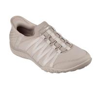 Women's Skechers Breathe-Easy Roll-With-Me Knit Mesh Women's Taupe Trainers - Brown