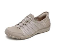 Skechers Women's Breathe Easy-Roll with Me Sneaker, Taupe, 5 UK