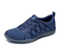 Skechers Women's Breathe-Easy Simple Pleasure, Navy, 4 UK