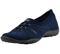 Skechers Women's Breathe Easy-Simple Pleasure Sneaker, Navy, 3.5 UK