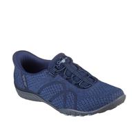 Skechers Women's Breathe-Easy Knitty Waves Sneaker, Navy Knit, 8 UK
