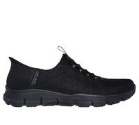 Skechers Women's Brilliance - Night Shift Slip-On Shoes in Black, Size 2 | Textile/Synthetic, Vegan, Machine Washable