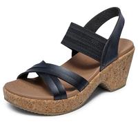 Skechers Women's Brystol-Night Skies Wedge Sandal, Black, 6 UK