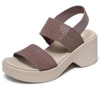 Skechers Women's Cali Day Wedge Sandal, Brown, 5 UK