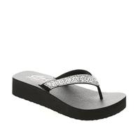 Skechers Women's Cali Vinyasa Wild Daisies, Black Mitobuck/Gem Stone Trim, 6 UK