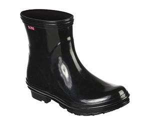 Skechers Women's Check - Neon Puddles Rain Boot, Black, 7 UK Narrow