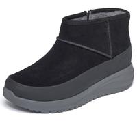 Skechers Women's Slip-ins Waterproof: On-The-GO Stellar - Iris Boots in Black/Gray, Size 7 | Leather/Synthetic/Textile
