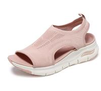 Skechers Women's Arch FIT City Catch Sandal, Blush Knit, 8 UK