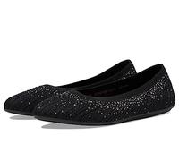 Skechers Women's Cleo 2.0-Glitzy Daze Ballet Flat, Black, 6