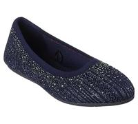 Skechers Women's Cleo 2.0-Glitzy Daze Ballet Flat, Navy, 9