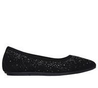 Skechers Women's Cleo 2.0 - Glitzy Daze Flats in Black, Size 3.5 | Textile/Synthetic, Vegan