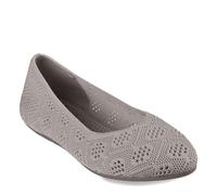 Skechers Women's Cleo 2.0 Knitty Witty Ballet Flats, Taupe, 5.5 UK