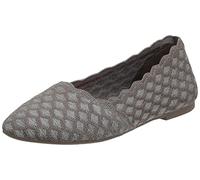 Skechers Women's Cleo - Honeycomb Closed Toe Ballet Flats, Brown Dark Taupe Flat Knit Dktp, 6.5 UK