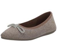 Skechers Women's Cleo Point-Glizty Haze Ballet Flat, Mocha, 5 UK