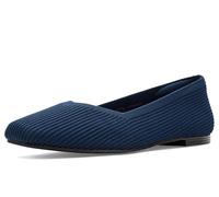 Skechers Women's Cleo Square-Blissful Soul Ballet Flat, Navy, 6 UK
