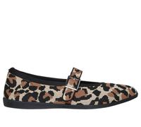 Skechers Women's Cleo Walk - Runway Hit Flats in Leopard, Size 4 | Textile, Vegan, Machine Washable
