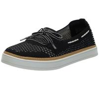 Skechers Women's Coastal-Drive Boat Shoe, Black, 9