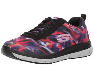 Skechers Women's Comfort Flex Sr Hc Pro Health Care Professional Shoe,Black/Multi,8 M US