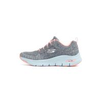Skechers Women's Arch FIT Sneaker, Gray Knit/Pink Trim , 6 UK medium