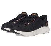 Skechers Women's Contour Foam-Cozy Fit Golden Hour Hands Free Slip-ins Sneaker, Black Rose Gold, 5.5 Wide