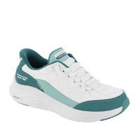 Skechers Women's Contour Foam Cozy Fit Hands Free Slip-ins Sneaker, White Turquoise, 3.5 UK