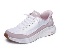 Skechers Women's Contour Foam Sneaker, Cosy Fit, White Mesh/Lavender Duraleather/Leather Trim, UK 7