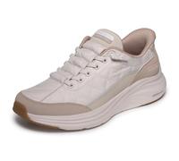 Skechers Women's Contour Foam Slip-On Sneakers, Natural Mesh/Taupe Duraleather/Leather Trim, UK 8