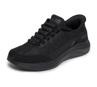 Skechers Women's Contour Foam in Motion Slip-in Trainers, Black Mesh/Duraleather/Leather/Trim, 8 UK