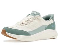 Skechers Slip-On Sneakers Contour Foam - Cosy Fit - Off White Mesh/Sage Duraleather/Leather - UK 7