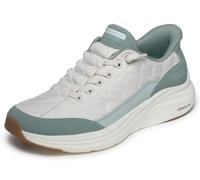 Skechers Slip-On Sneakers Contour Foam - Cosy Fit - Off White Mesh/Sage Duraleather/Leather - UK 7