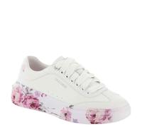 Skechers Women Cordova Classic Painted Flora Sneaker, White Opulent Garden, 3.5 UK