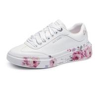 Skechers Women's Cordova Classic-Painted FloraSneaker | Synthetic duraleather upper with a lace-up sneaker, Air-Cooled Memory Foam Insole, Machine washable, Flexible outsole