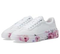 Skechers Women's Cordova Classic-Painted FloraSneaker | Synthetic duraleather upper with a lace-up sneaker, Air-Cooled Memory Foam Insole, Machine washable, Flexible outsole