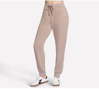 Skechers Women's Cosy Luxe Jogger in Taupe/Brown, Size Large | Rayon/Polyester/Spandex